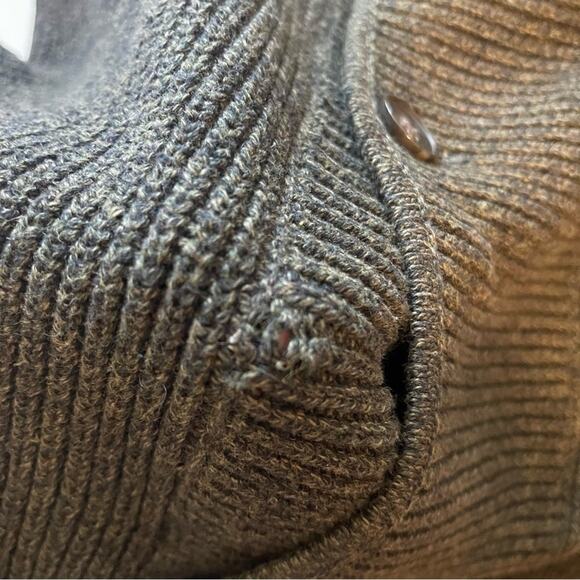 H&M Ribbed Double Breasted Long Sleeve Tunic Length Heather Green Size Small - Picture 7 of 10